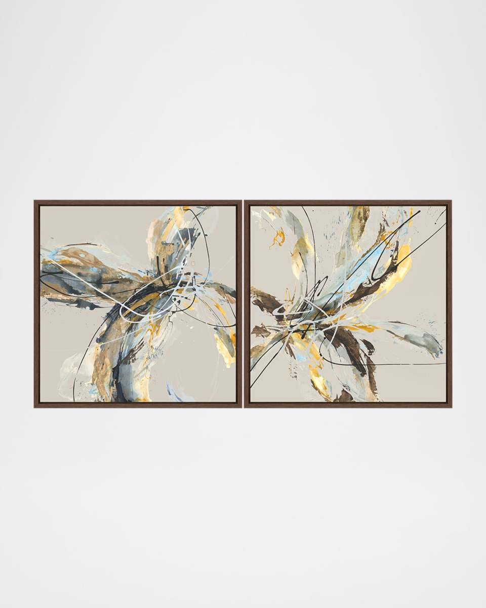"Dreams of a Chance" Set of 2 Framed Giclees by Bella Lane, 36.75" Square
